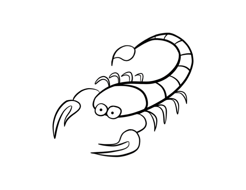 792x612 Scorpion Coloring Page Colordad