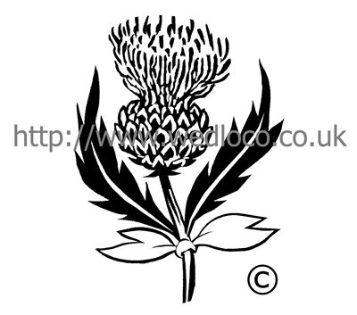 400x353 You Can Order Single Scottish Thistle Left Medium Cling Stamp