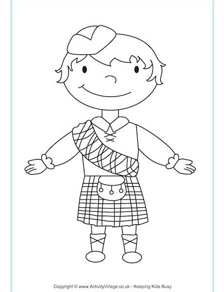460x600 Scotland Coloring Pages Free Coloring Page