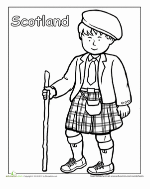 301x378 Scottish Traditional Clothing Worksheet