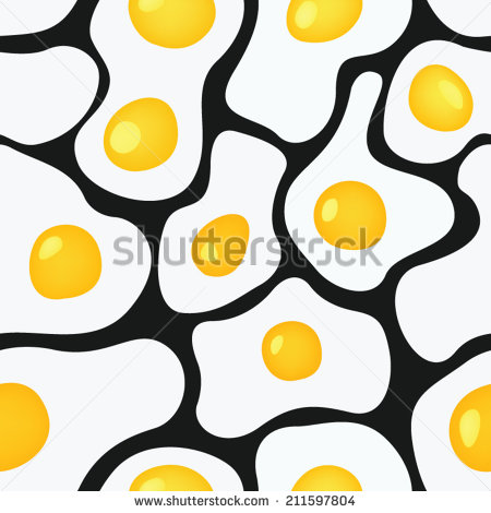 450x470 Seamless Fried Eggs Pattern Vector Illustration Of Scrambled