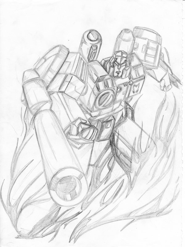 600x799 Megatron Scrap Drawing By Scream01