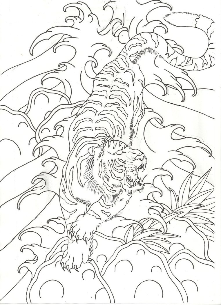 762x1048 When Tigers Stalk Scrap By Lucky Cat Tattoo