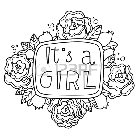 450x450 Printable Scrapbook Sticker. Fun Summer Doodle Frame. Floral