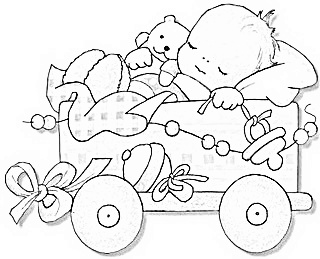 320x259 Antique Drawing Of Sleeping Baby