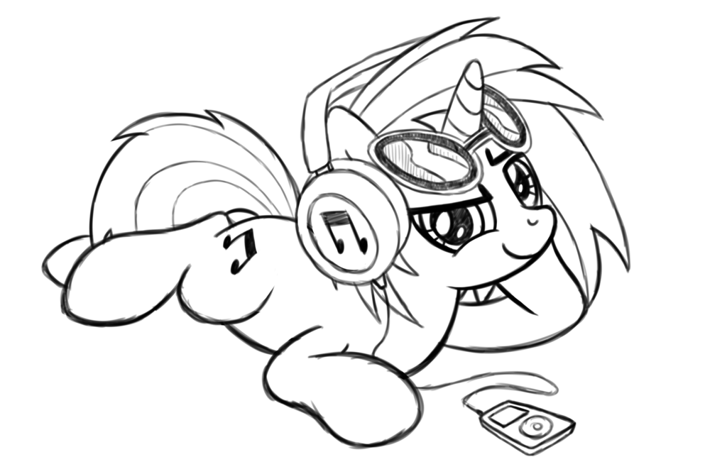 1024x668 Vinyl Scratch Sketch By Artwork Tee