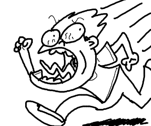 300x250 Man Run In And Funny Scream