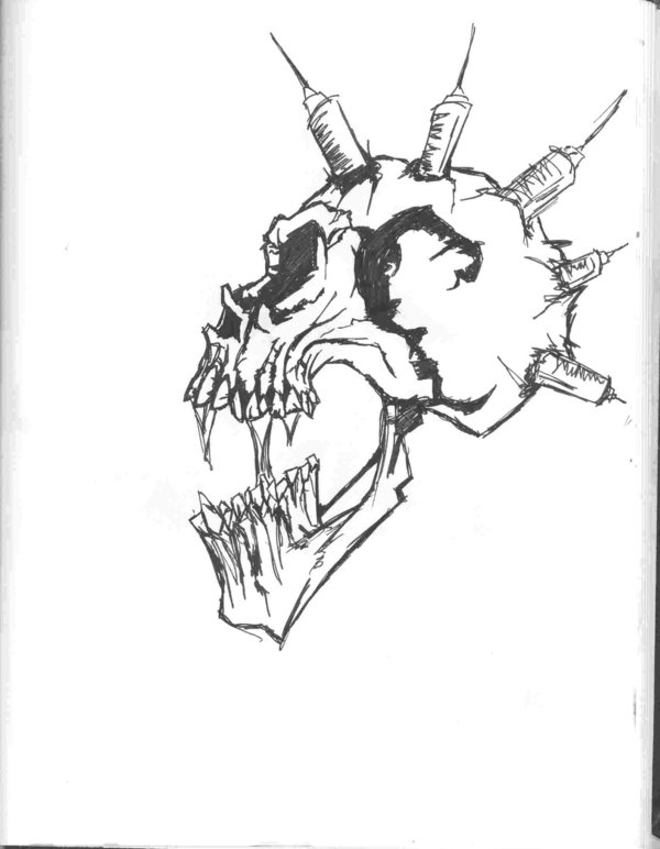 600x772 Skull Scream By Justinbysma