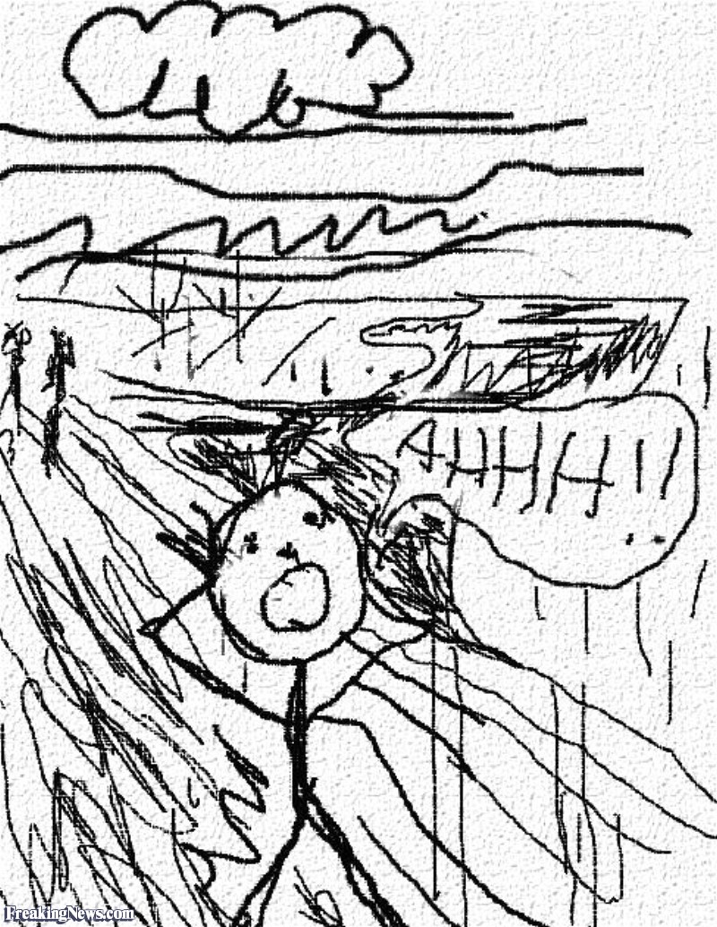 800x1034 The Scream By A Three Year Old Pictures