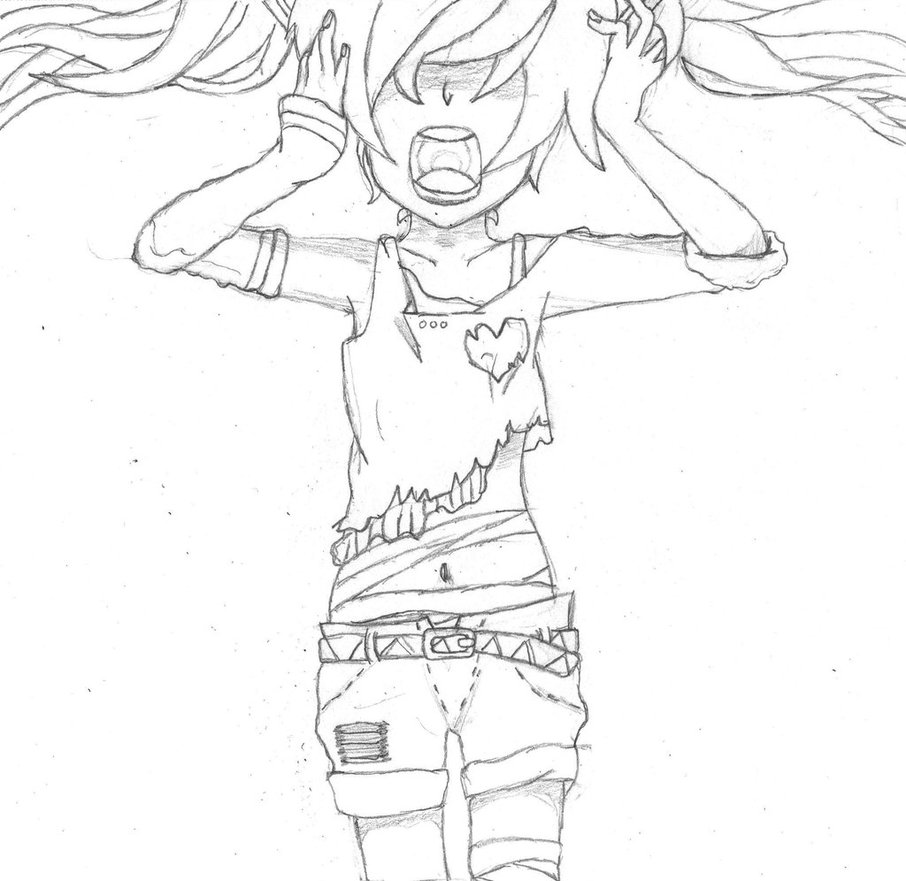 906x881 Screaming Miku By Snowball1948