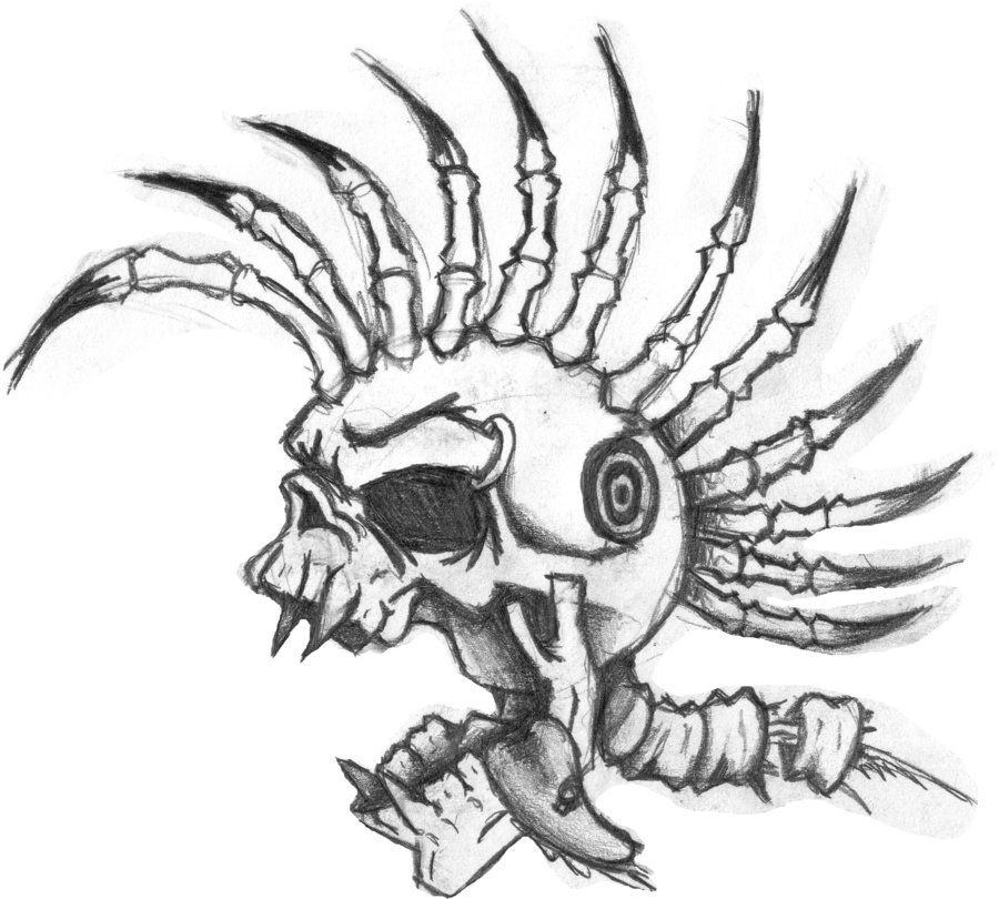 900x810 Screaming Skull By Paulgrow13