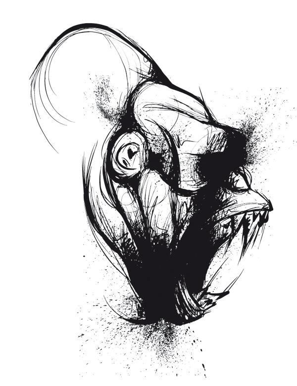 600x780 Screaming Gorilla By Amadeusmpytlik