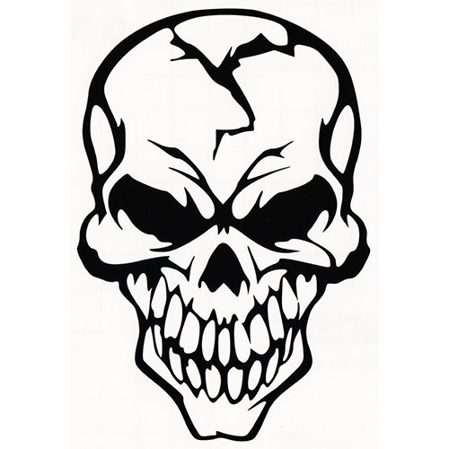 500x500 Screaming Skull Wall Decal