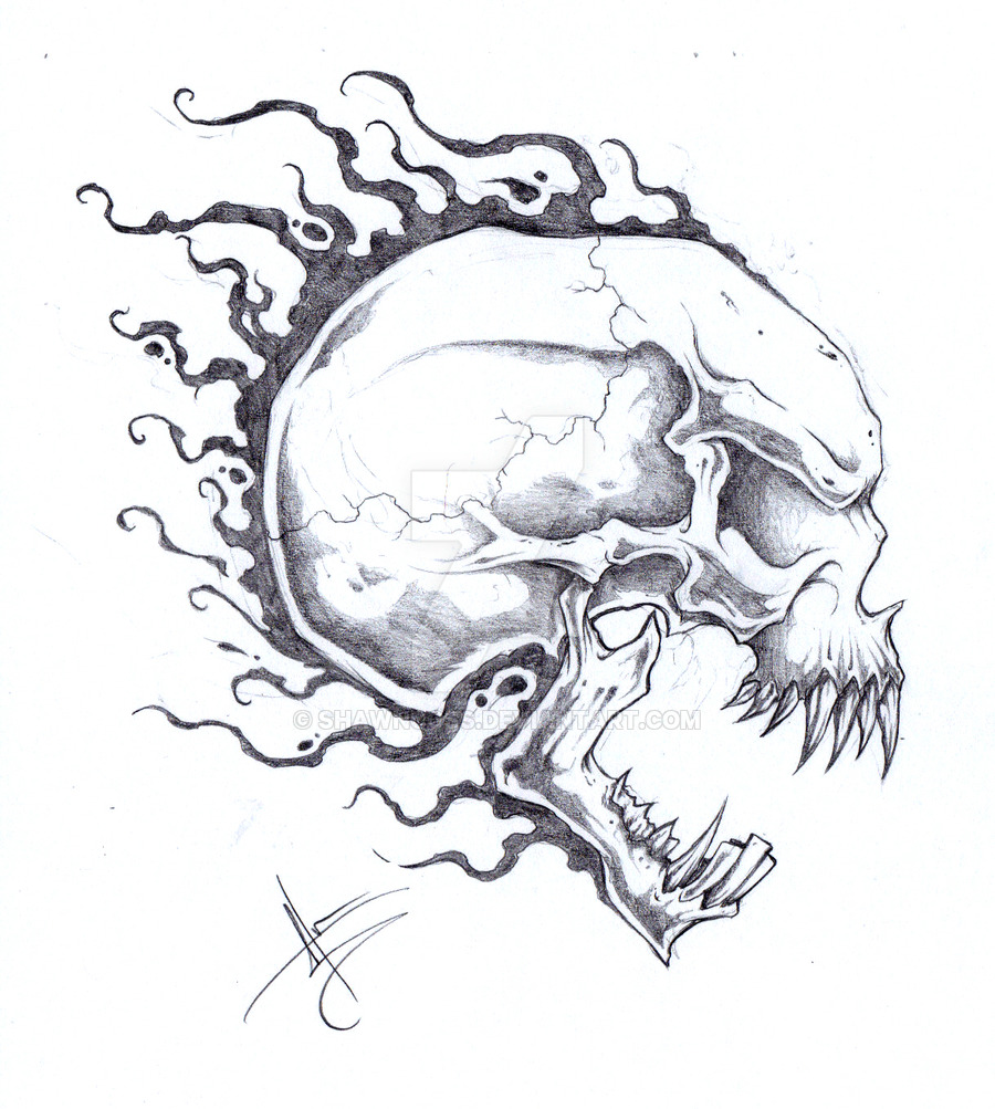 Screaming Skull Drawing at GetDrawings | Free download