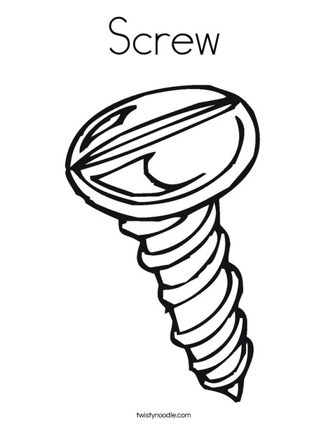 468x605 Screw Coloring Page