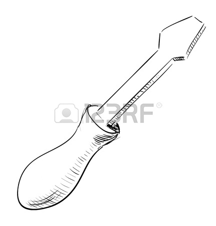 431x450 Screwdriver Icon Sketch Illustration Royalty Free Cliparts