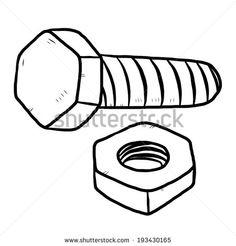 236x246 Drawing Hex Head Nuts And Bolts My Drawing Tutorials