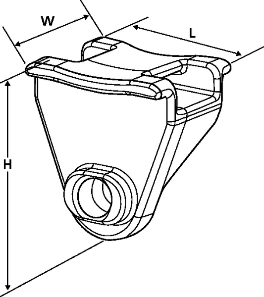 533x600 Harness Clip For Heavy Duty Applications, For Screws Or Threaded
