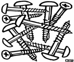 300x250 Screws Coloring Page Printable Game
