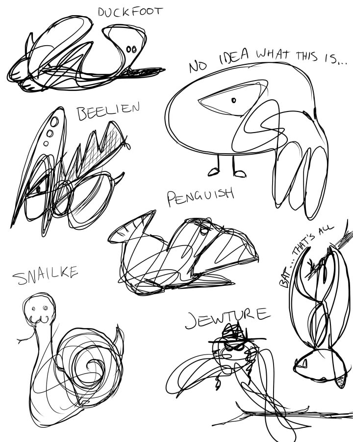 720x900 Scribble Animals Weasyl
