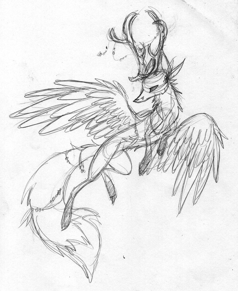 808x988 Fall Fox Scribble By 1flynnia1