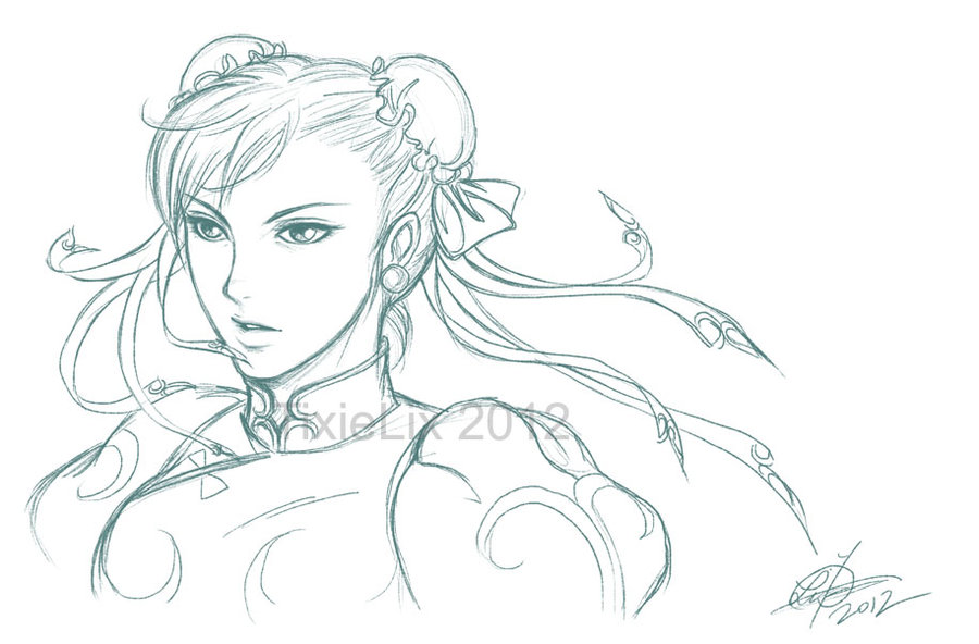900x592 Random Chun Li Scribbles By Tixielix