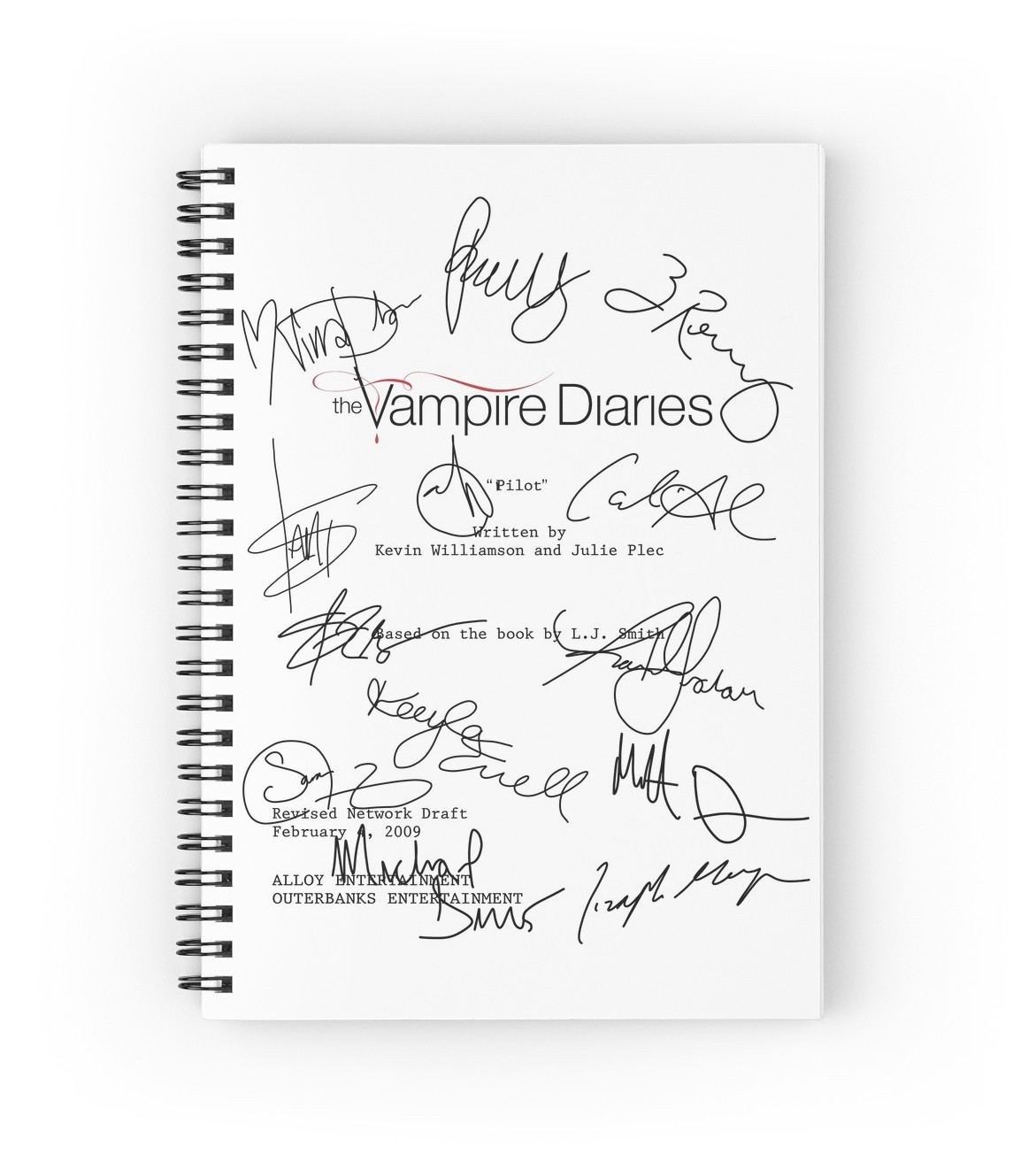 1171x1313 The Vampire Diaries Script Spiral Notebooks By Capnmarshmallow