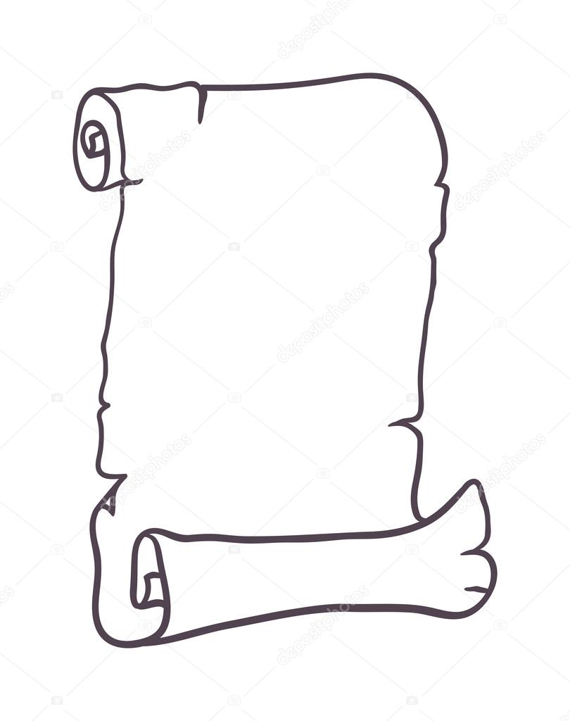 810x1024 Old Paper Scroll Vector Illustration. Stock Vector Adekvat