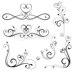 236x236 Scrolls For Cakes, Print On Paper, Use Toothpicks To Punch Holes