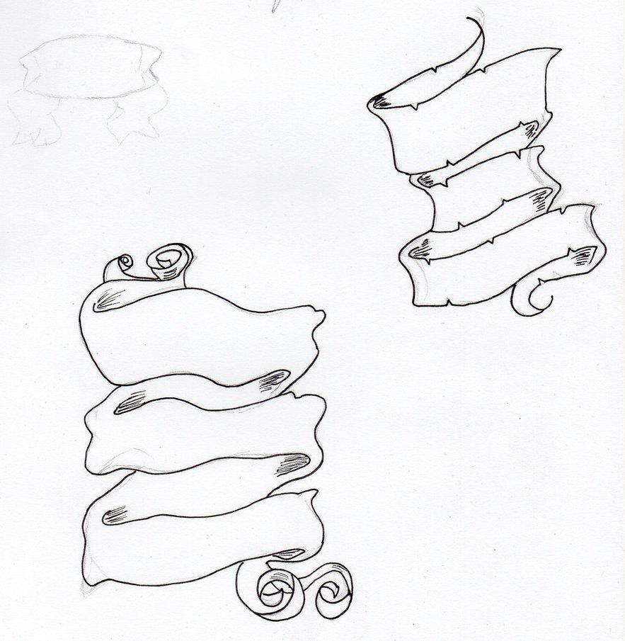 883x905 Tattoo Scroll Designs By Smugsyquinn