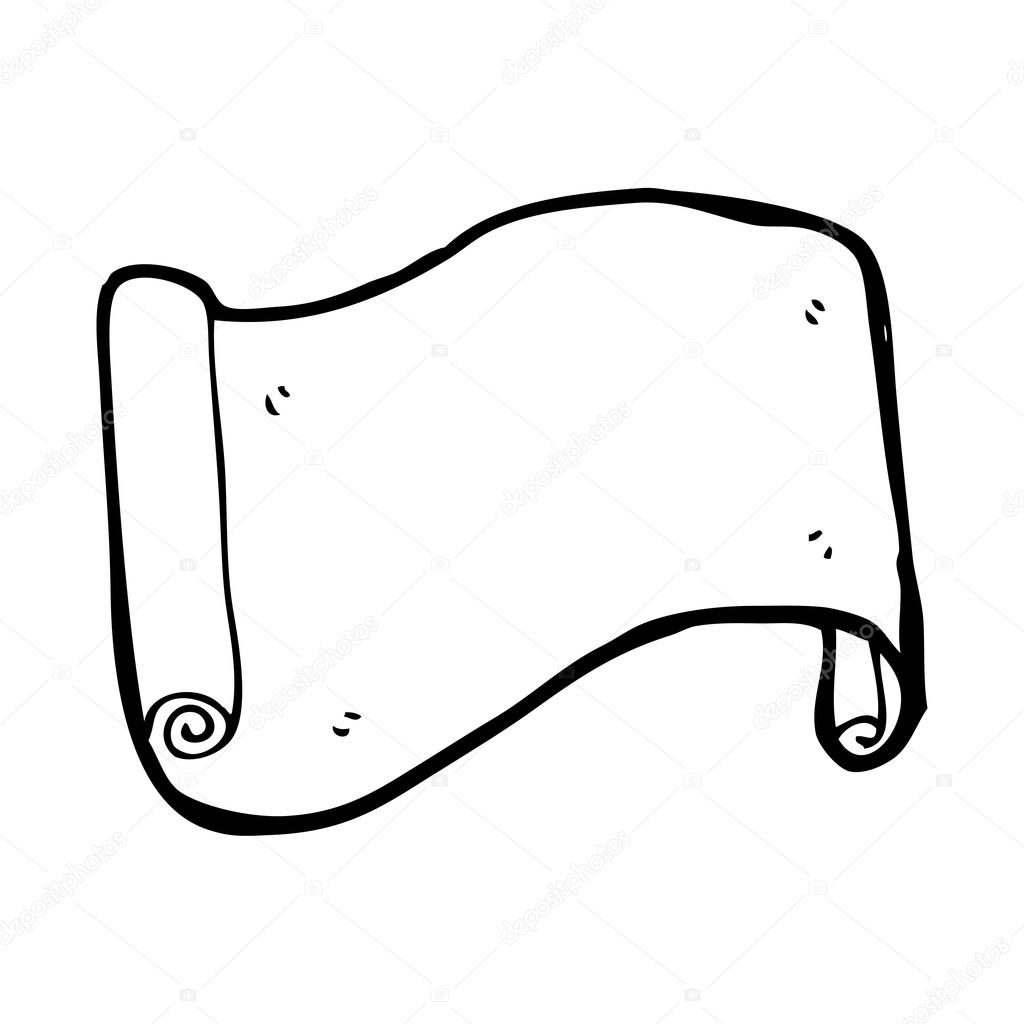 1024x1024 Scroll Banner Drawing Stock Vector Lineartestpilot