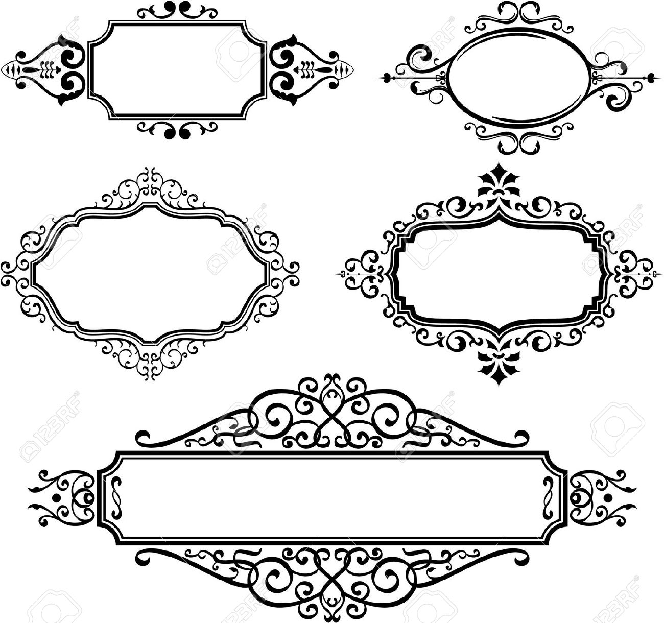 1300x1220 Line Borders Clipart