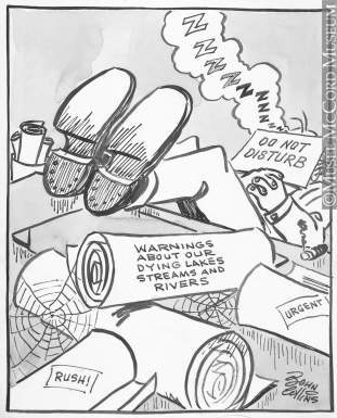 311x385 M965.199.6583 Dead Sea Scrolls. Drawing, Cartoon John