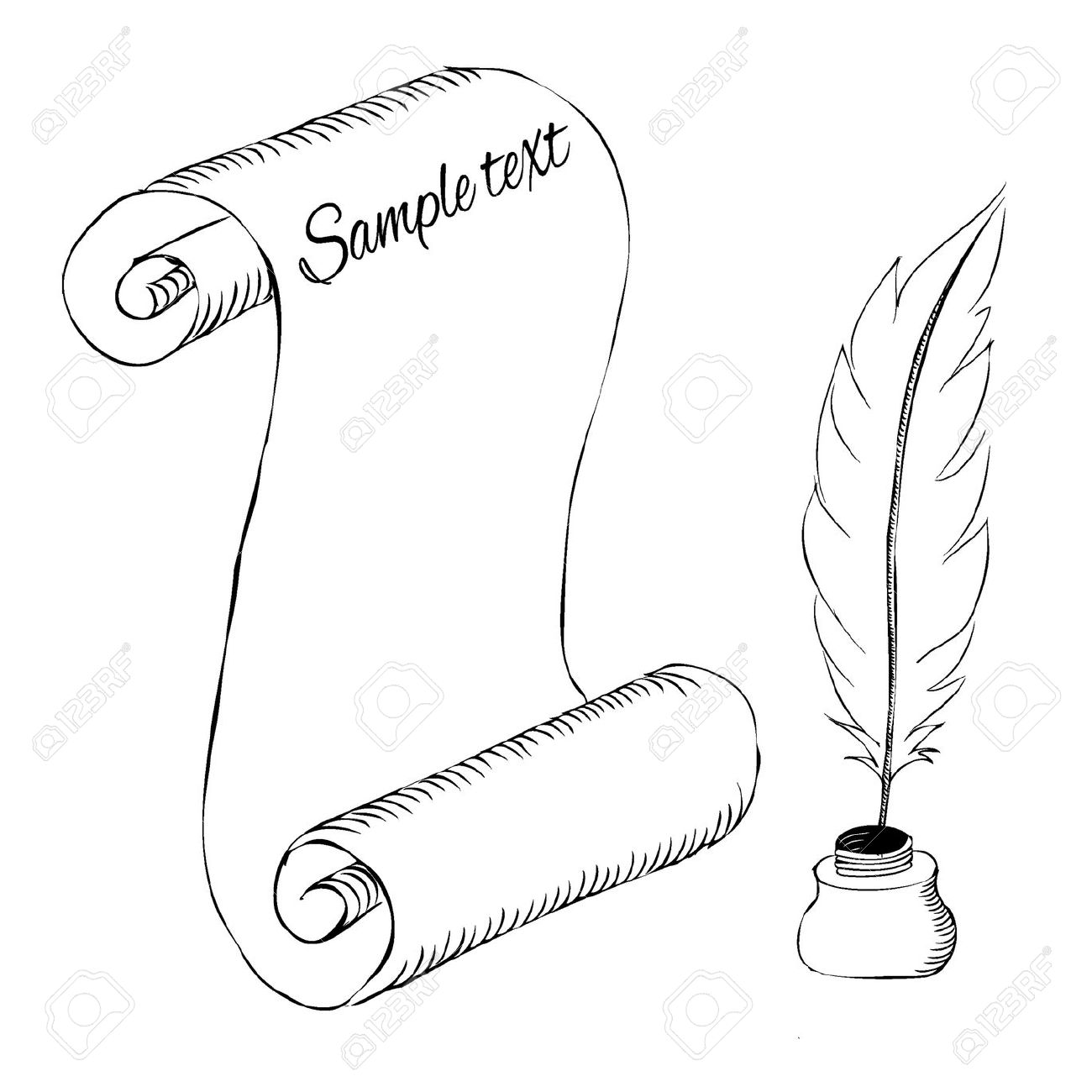 1300x1300 Pen And Ink Drawing Clipart