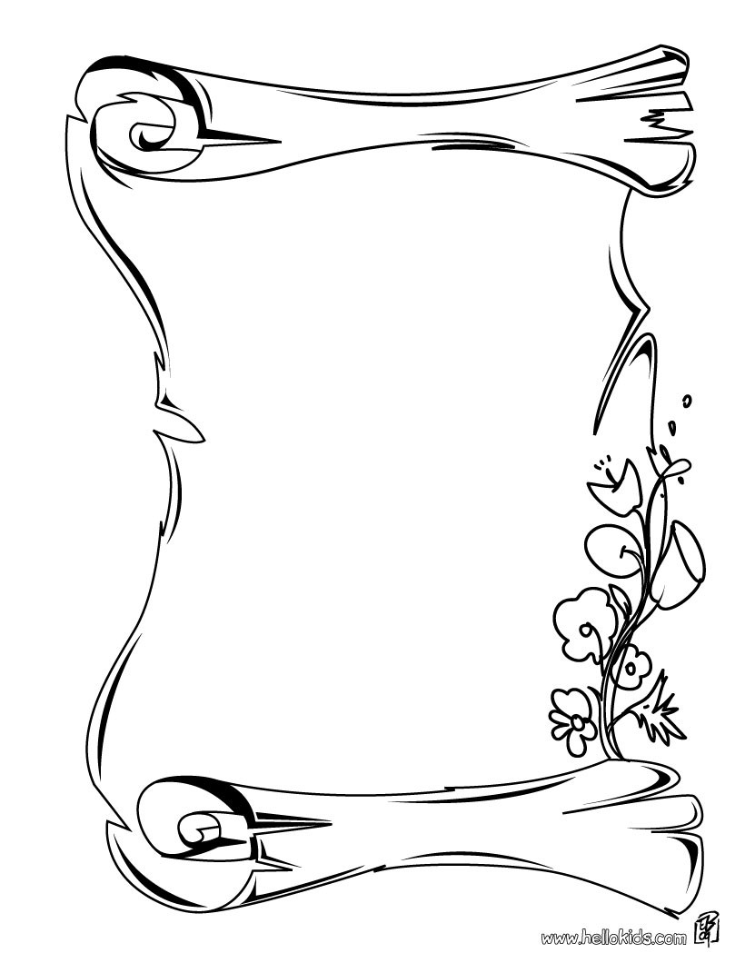 820x1060 Scroll Coloring Page Erf Coloring