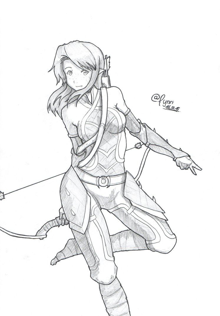 747x1069 Elder Scrollsline Bosmer Archer Fynn 3 By Ramzza