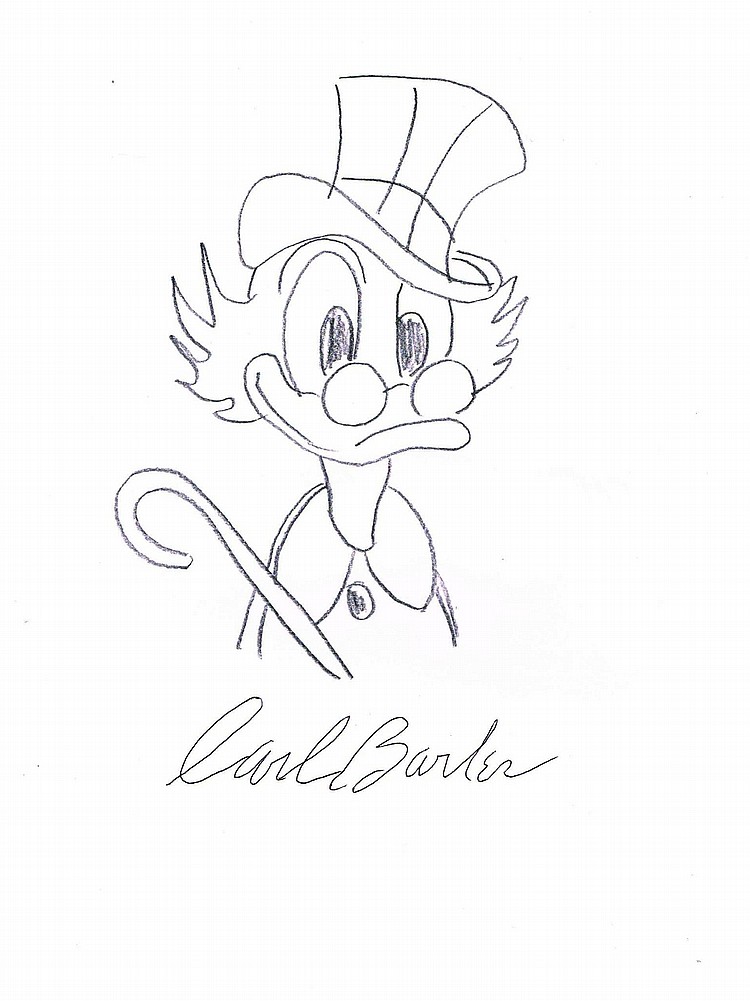 750x1001 Barks Drawing Uncle Scrooge.
