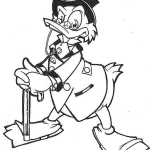 300x300 Scrooge Mcduck Reading A Letter Coloring Page Kids Play Color