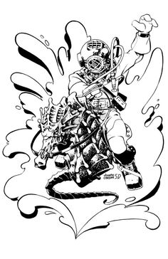 236x364 Scuba Diver Clipart