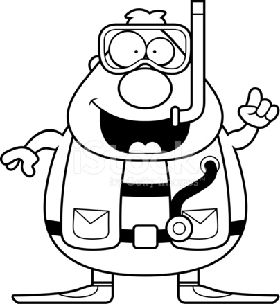 404x439 Cartoon Scuba Diver Idea Stock Vector