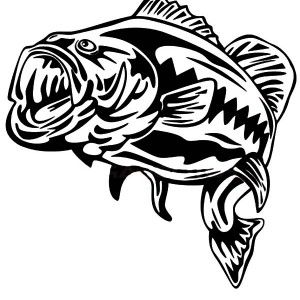 300x300 42 Best Bass Tattoo Outlines Images On Largemouth Bass