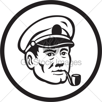 325x325 Ship Sea Captain Binoculars Circle Retro Gl Stock Images