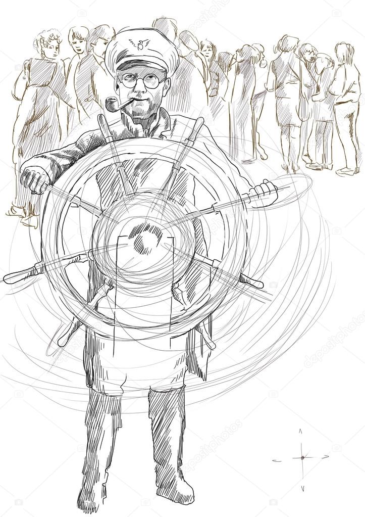 723x1023 Sea Captain Stock Photo Kuco