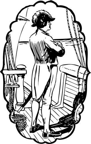 315x500 British Sea Captain On Ship Vector Drawing Public Domain Vectors