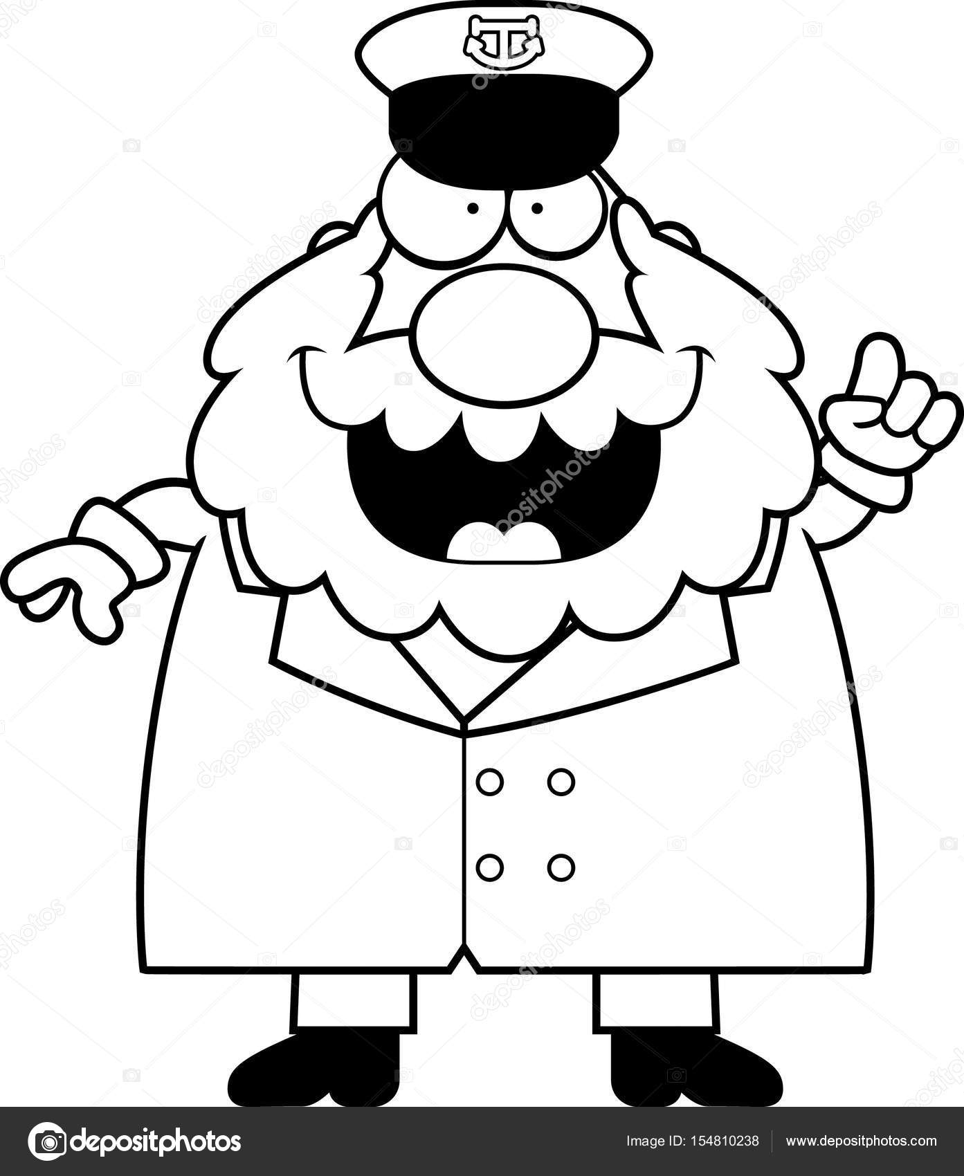 1393x1700 Cartoon Sea Captain Idea Stock Vector Cthoman