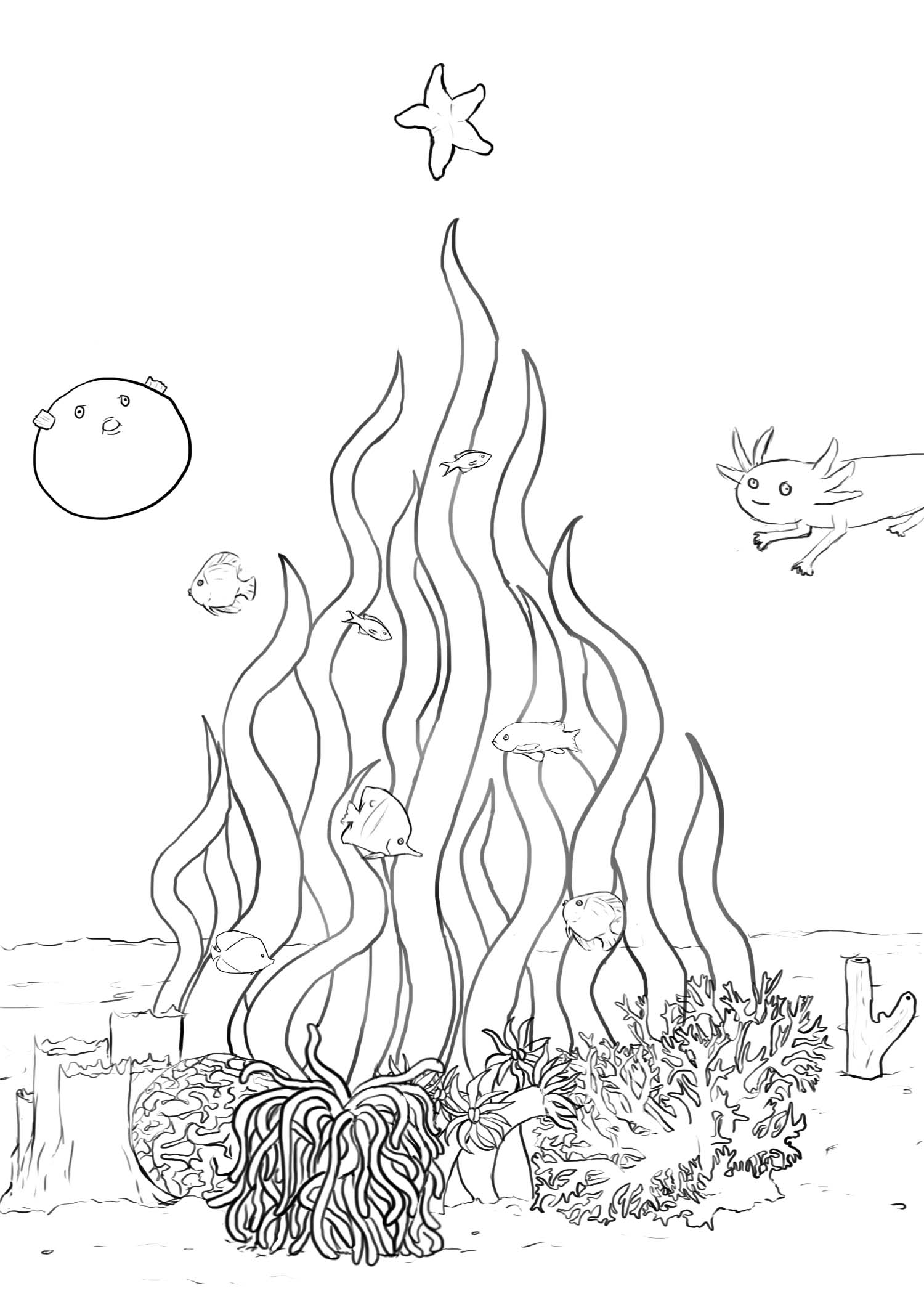 1500x2100 Christmas Under The Sea Wip Emily's Art Haven