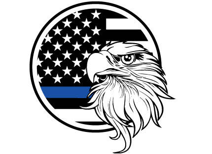 430x314 American Eagle Thin Blue Line Sticker