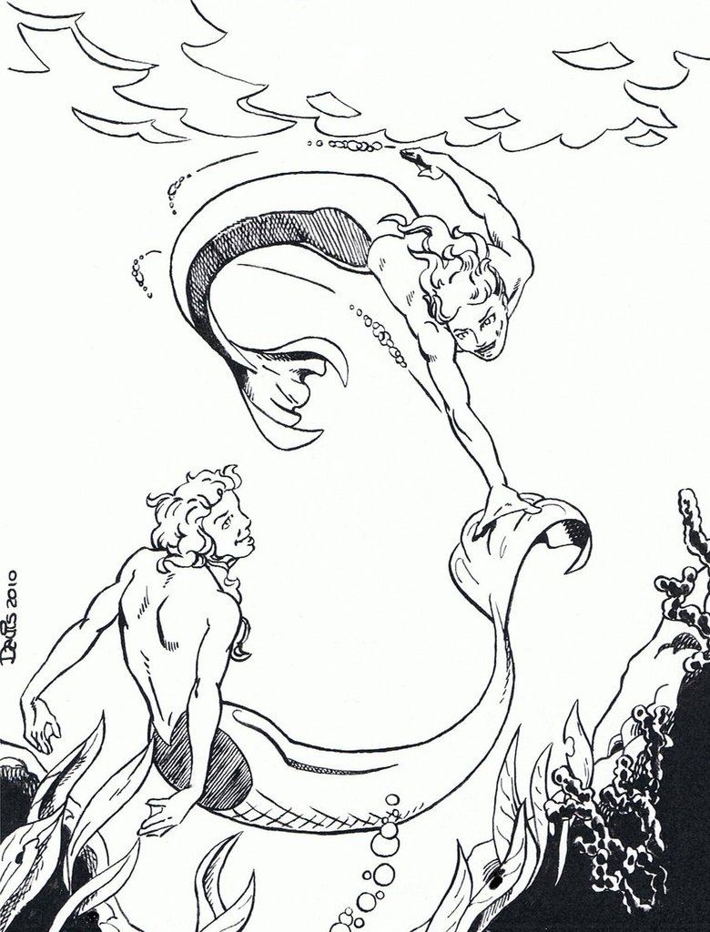 780x1024 Fishes Drawing