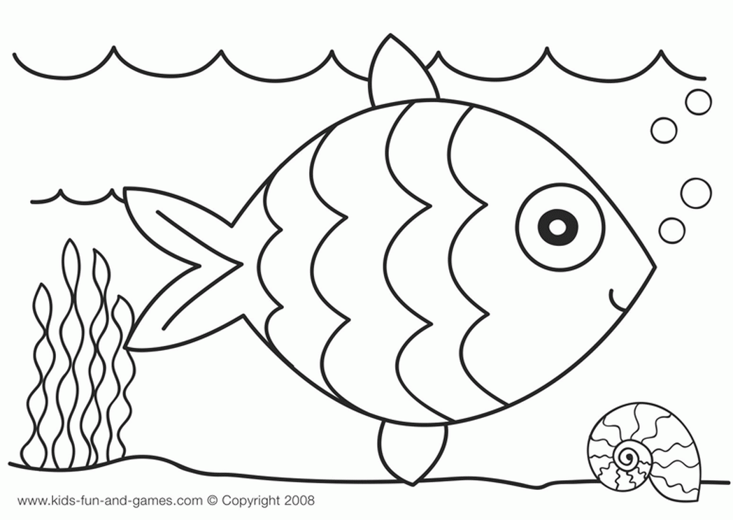 1048x744 Coloring Pages For Kids Sea Animals Preschool In Sweet Draw