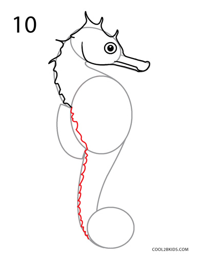 388x500 How To Draw A Seahorse (Step By Step Pictures) Cool2bkids